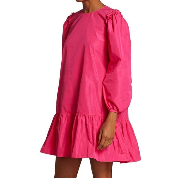 NWT Cinq à Sept pink puff-sleeve ruffle accent mini dress, S - Picture 5 of 11